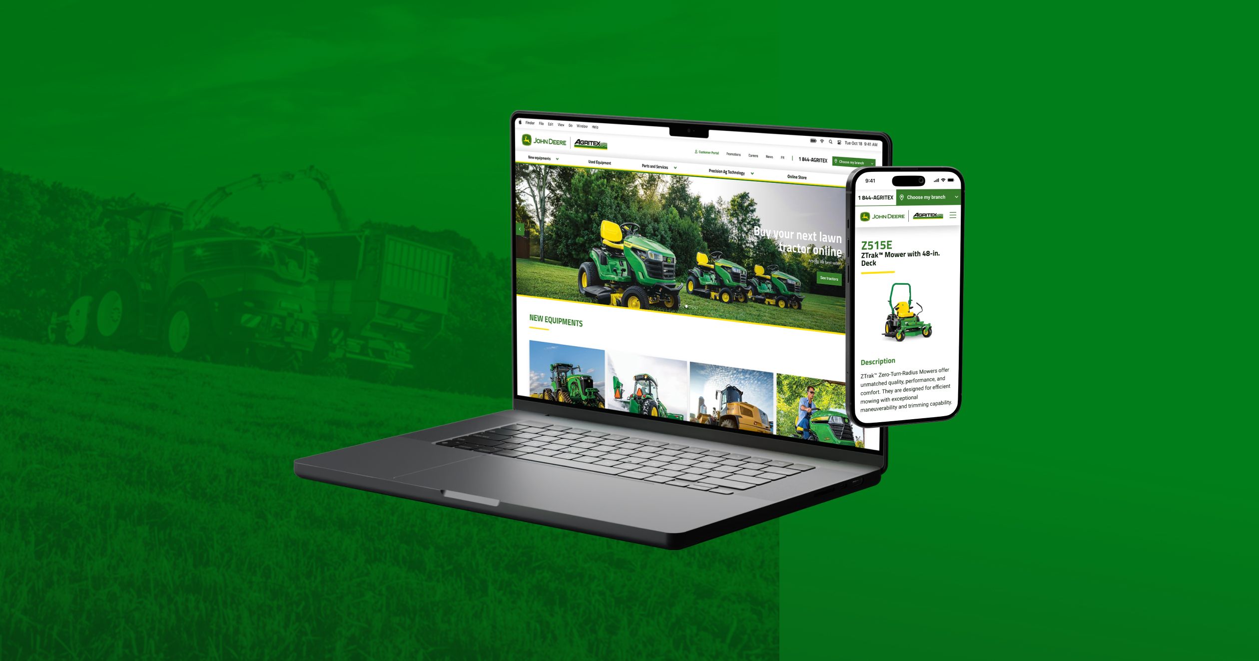 Screenshot of the Agritex Website redesign